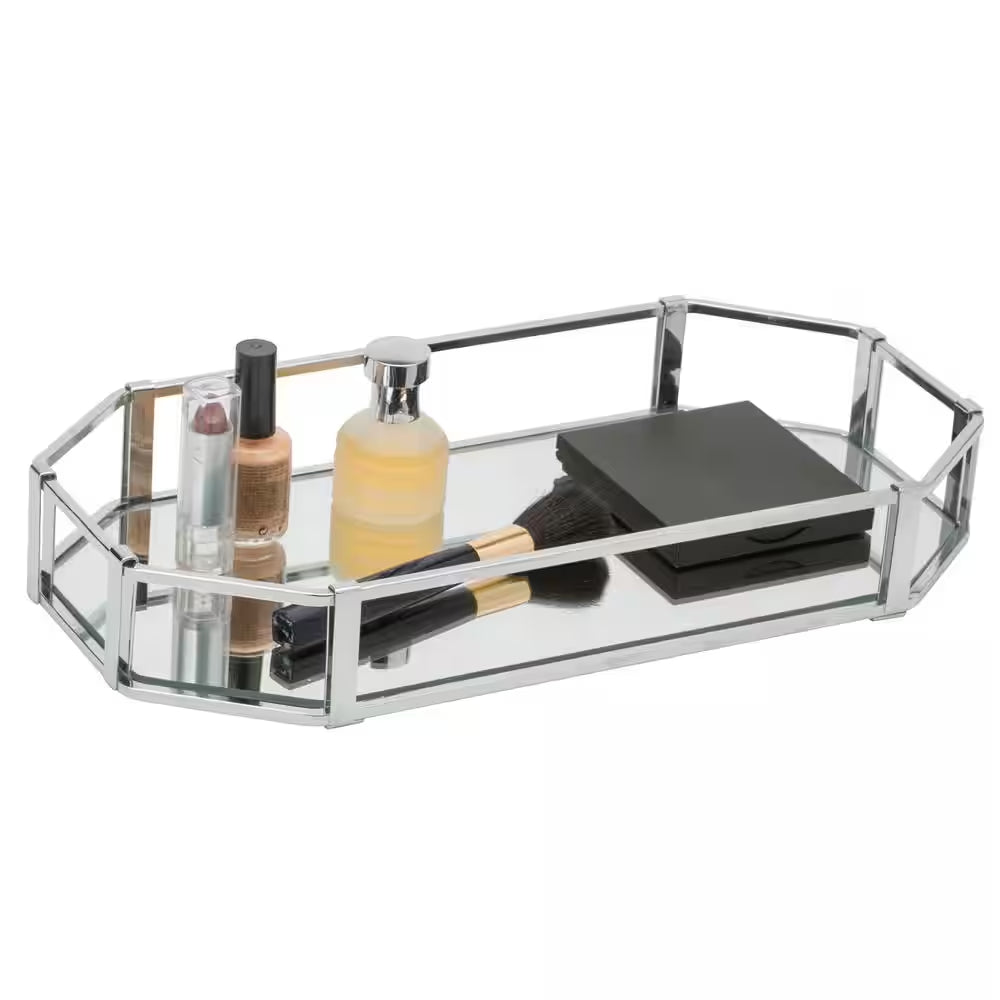 Rectangular Design Mirror Vanity Tray