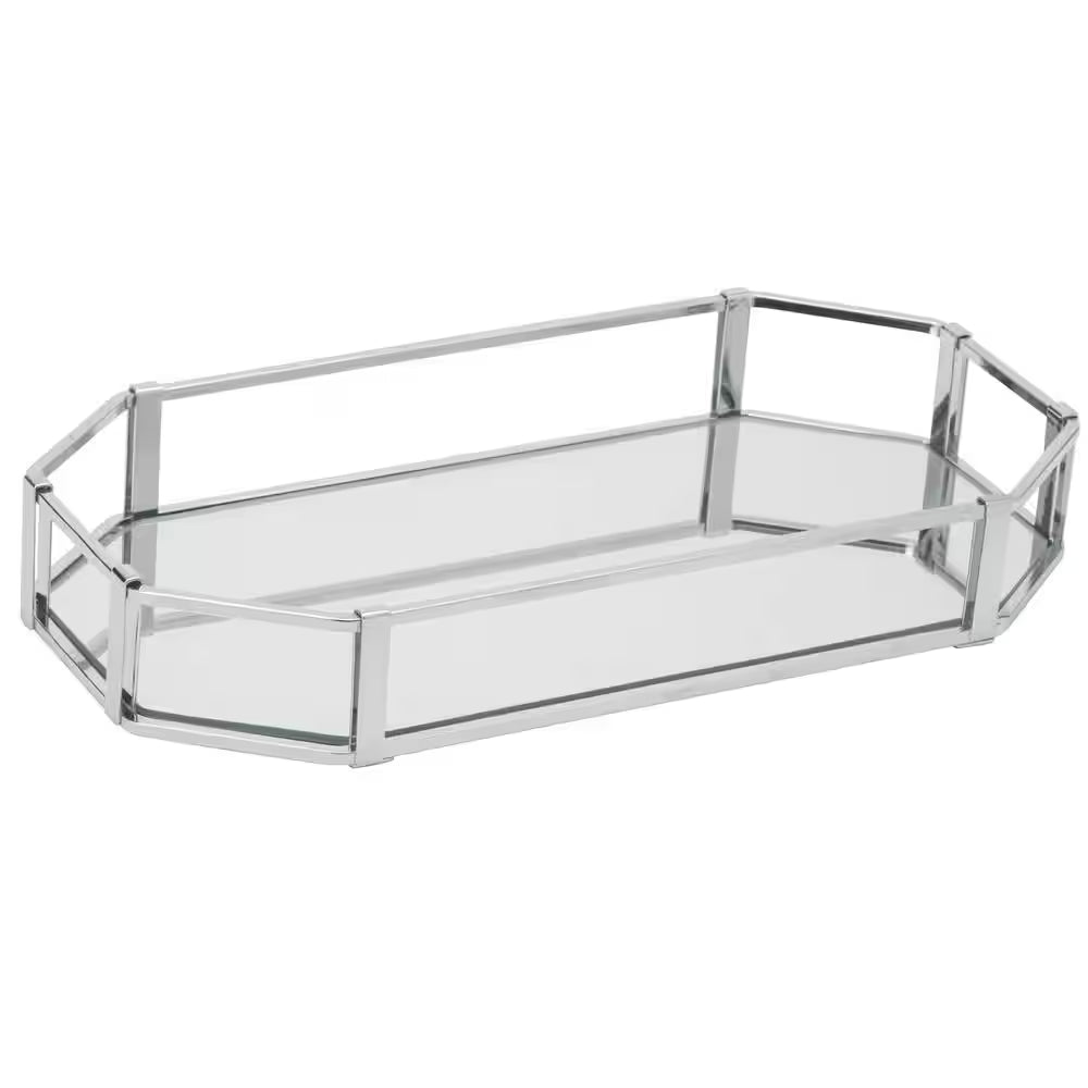 Rectangular Design Mirror Vanity Tray